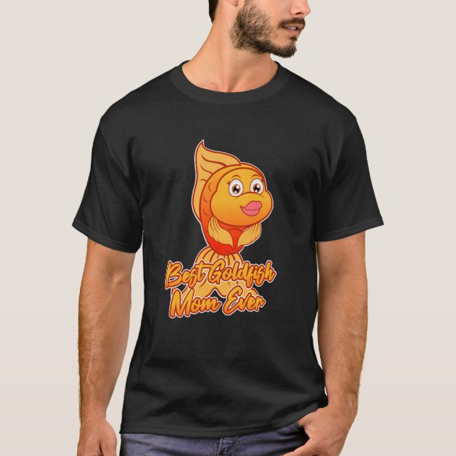 Goldfish Mom Ironic Aquarium Fish T-Shirt (Front)