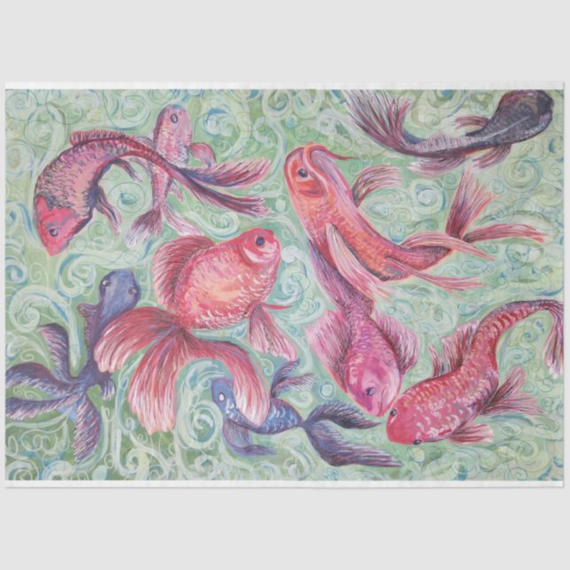 goldfish painting tissue paper (Front)