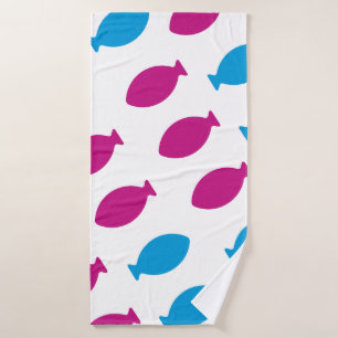 Goldfish pattern bath towel