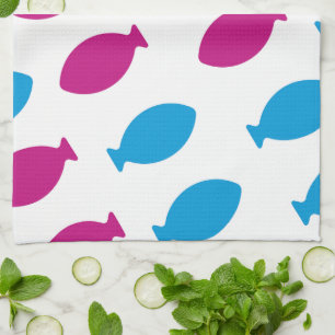 Goldfish pattern kitchen towel