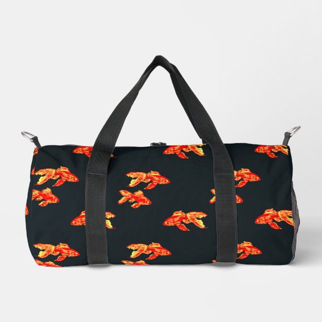 Goldfish Pattern (Red and Yellow) Duffle Bag (Front)
