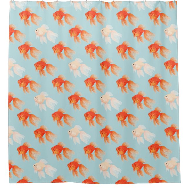 Goldfish Pattern Shower Curtain (Front)