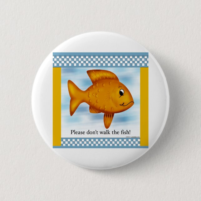 Goldfish Pinback Button (Front)