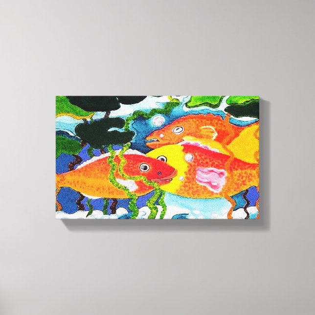 Goldfish pond canvas print (Front)