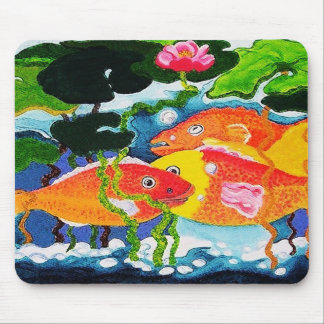 goldfish pond mouse pad