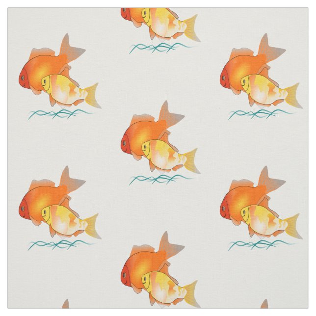 Goldfish Print Design fabric (Swatch)