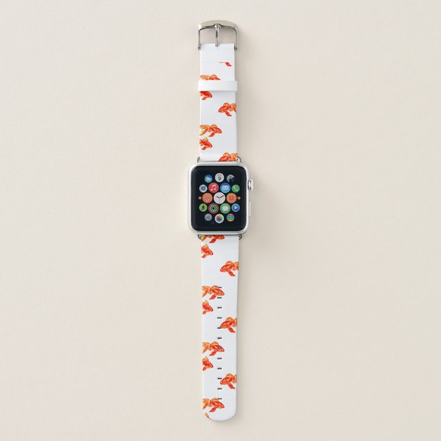 Goldfish red and yellow apple watch band (Front)