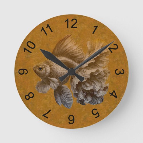 Goldfish Round Clock