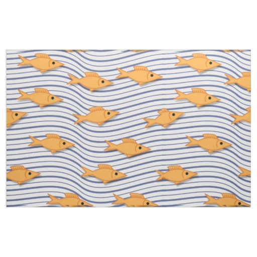 GoldFish School Fabric