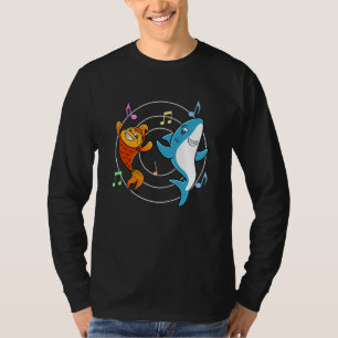 Goldfish Shark Dancing Cute Sea Animals T-Shirt