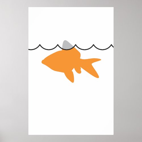 Goldfish Shark PosterPrint Poster