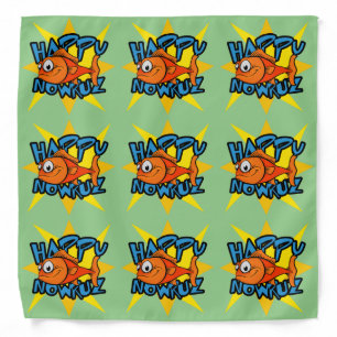 Goldfish Smiling Sun Persian New Year Nowruz Bandana