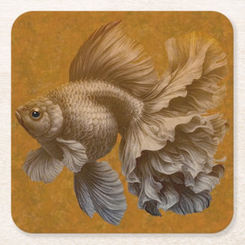 Goldfish Square Paper Coaster