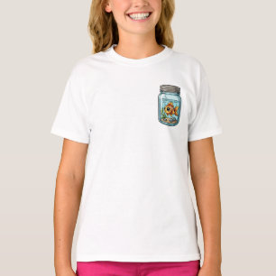 Goldfish Swimming in a Mason Jar Kids T-Shirt