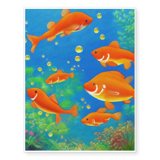 Goldfish Temporary Tattoos