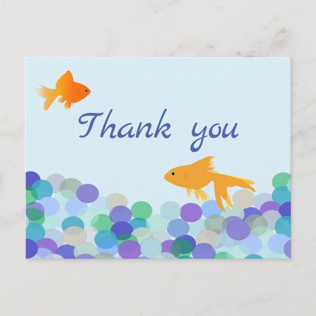 Goldfish Thank You Postcard (Front)