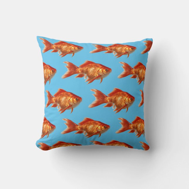 Goldfish Throw Pillow (Front)