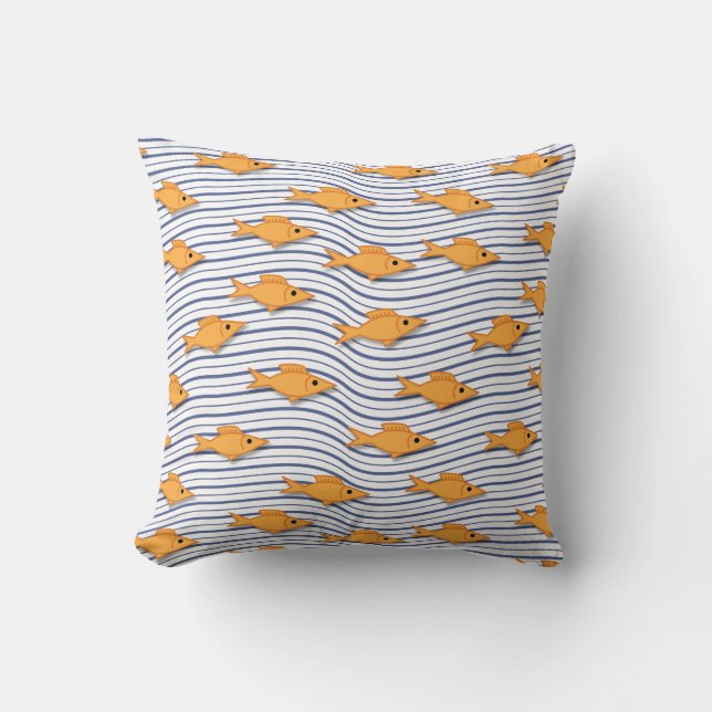 Goldfish Throw Pillow (Front)