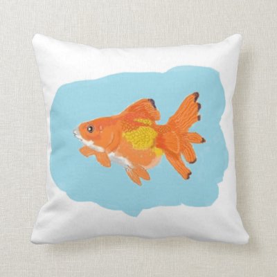 goldfish throw pillow