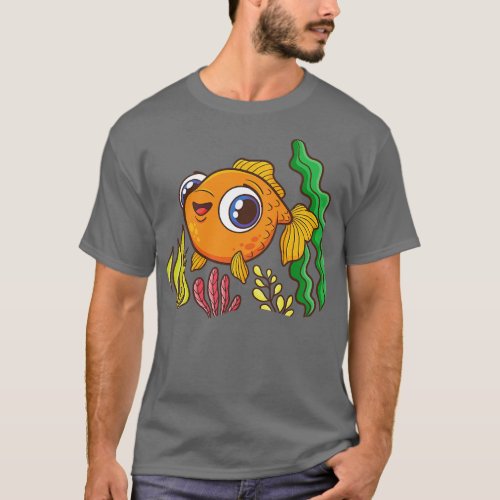 Goldfish toon Illustration T_Shirt