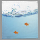 Goldfish under water aquarium cloth napkin