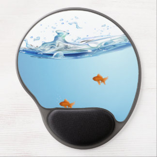 Goldfish under water aquarium gel mouse pad