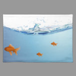 Goldfish under water aquarium placemat