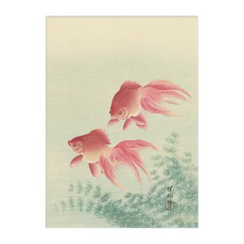 Goldfish Vintage Japanese Woodblock Print Acrylic Print
