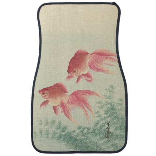 Goldfish Vintage Japanese Woodblock Print Car Floor Mat