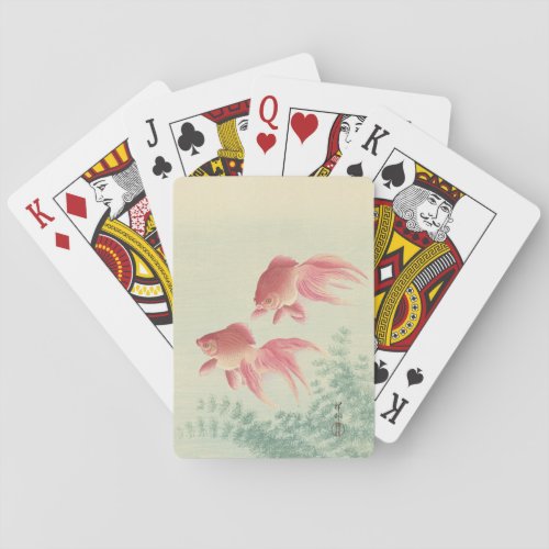 Goldfish Vintage Japanese Woodblock Print Playing Cards