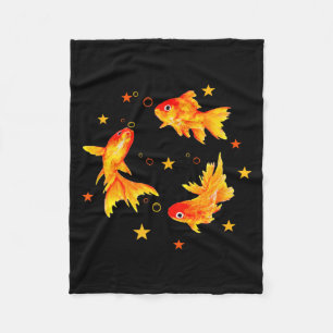 Goldfish,vintage Retro Beachy Nge Funny Gift Men,  Fleece Blanket