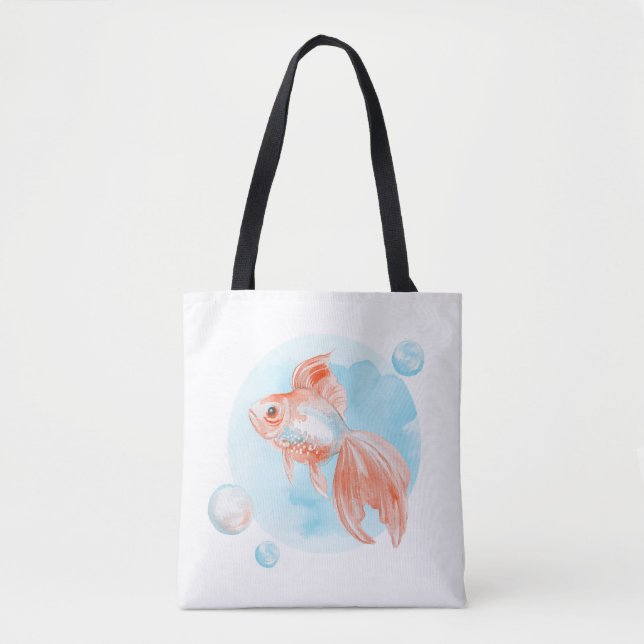 Goldfish. Watercolor Tote Bag (Front)