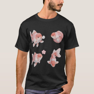 Goldfish White Pink Cute Fish Art Set T-Shirt