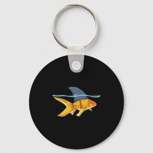 Goldfish With Fin Shark Funny Fi-shirt Keychain