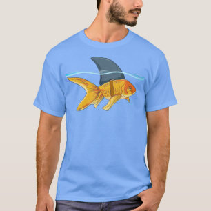 Goldfish with Shark Fin Funny Fish Gift  T-Shirt