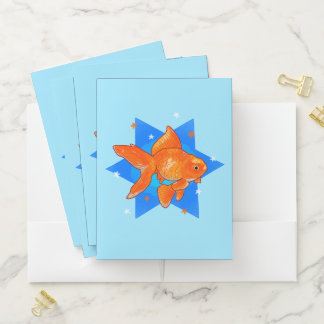 Goldfish with Stars Pocket Folder