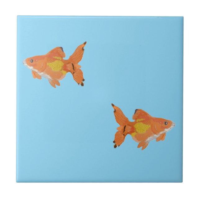goldfishes ceramic tile (Front)