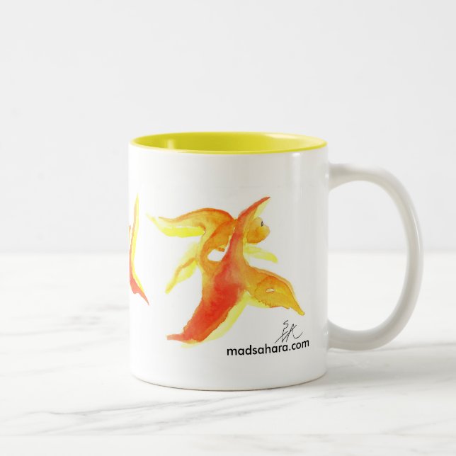 Goldfishies Two-Tone Coffee Mug (Right)