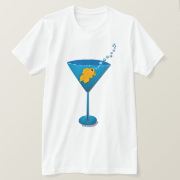 Goldfishtini T-shirt by totallypainted at Zazzle
