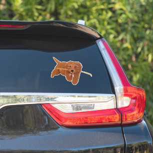 Goldie Doodle Custom-Cut Extra Large Vinyl Sticker
