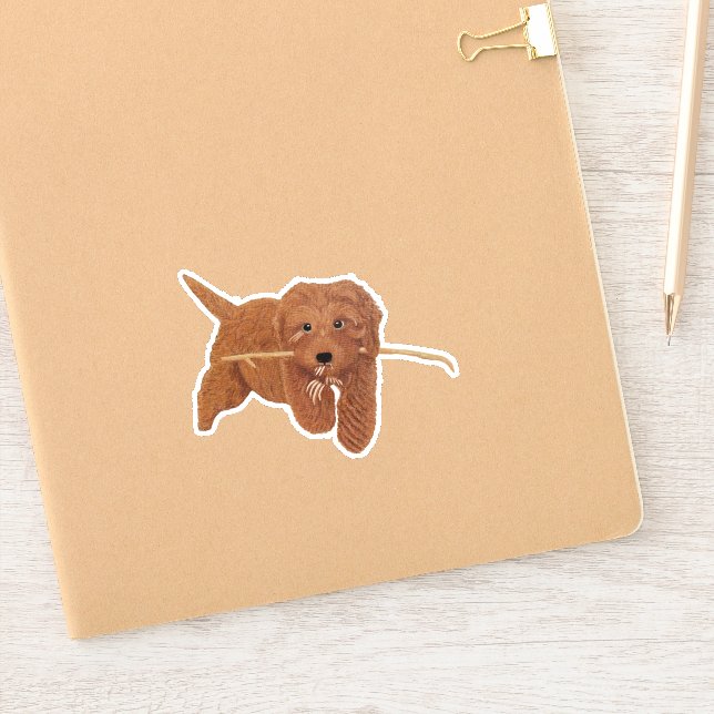 Goldie Doodle Small Custom-Cut Stickers (Notebook)