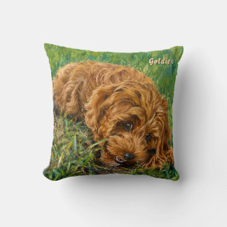 Goldie Doodle Throw Pillow