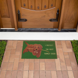Goldie Golden Dog Doormat Fiber Doormat