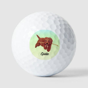 Goldie Golden Doodle Colorful Golf Balls
