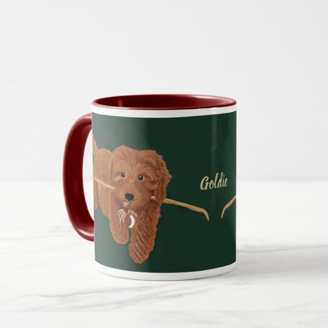 Goldie Golden Doodle Combo Mug (Front Left)