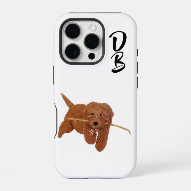 Goldie Golden Doodle White iPhone Case (Back)