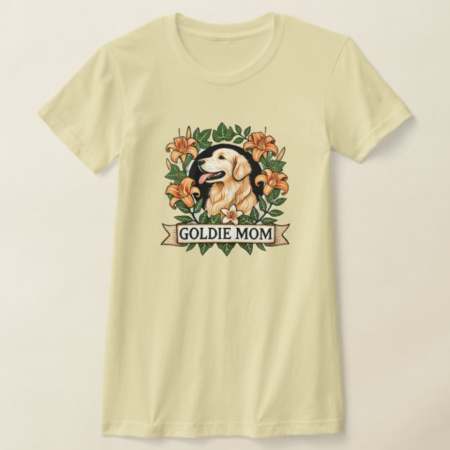 Goldie Mom Golden Retriever Dog Moms               T-Shirt (Laydown)