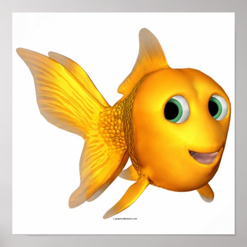 Goldie the Toon Goldfish Poster