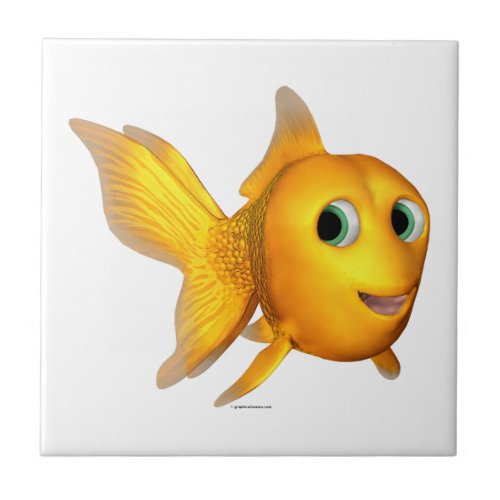 Goldie the Toon Goldfish Tile