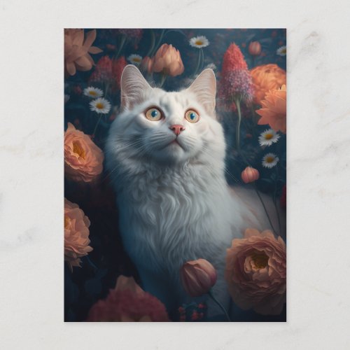 Goldie the Turkish Angora Cat Postcard